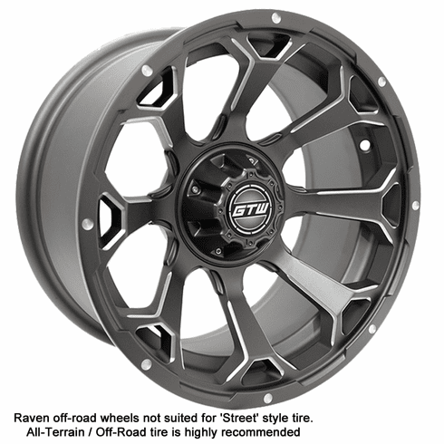14x7 GTW Raven Off-Road Matte Grey Wheel