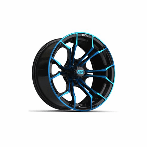 15"  GTW Spyder Wheel Black with Blue