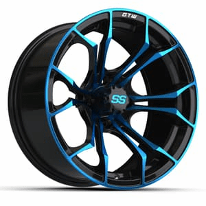 15"  GTW Spyder Wheel Black with Blue