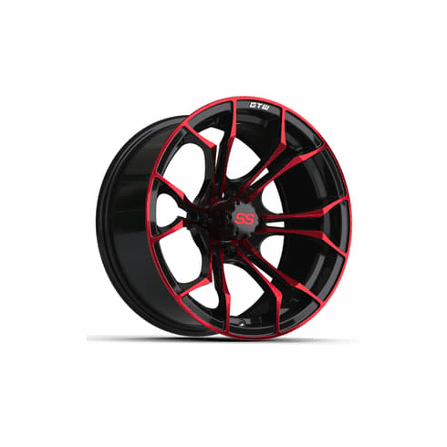 15"  GTW Spyder Wheel Black with Red