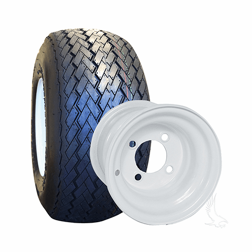 415/360 - Steel, White 8x7 Standard with RHOX Golf DOT, 18x8.5-8
