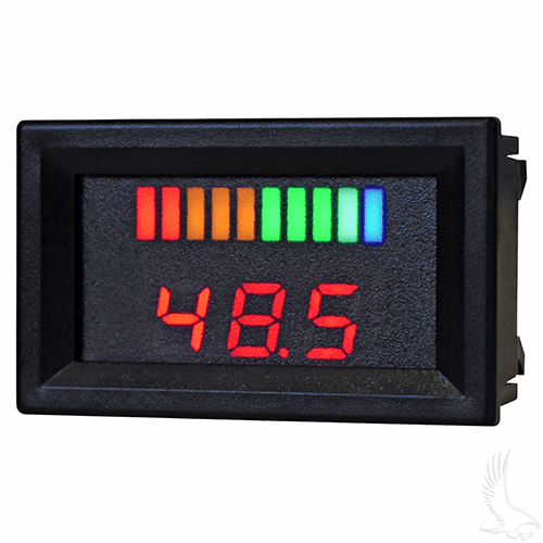 48 Volt Digital Voltage Display Charge Meter, Horizontal