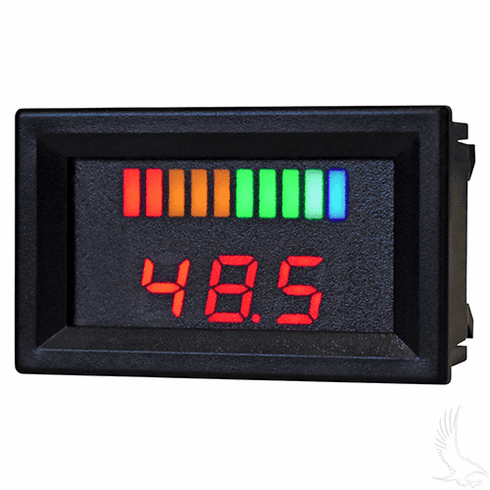 48 Volt Digital Voltage Display Charge Meter, Horizontal