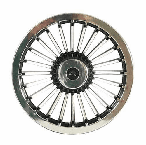 8 Black & Chrome Turbine Wheel Cover