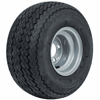 8"  GTW Topspin Tire & Silver Steel Wheel Assembly
