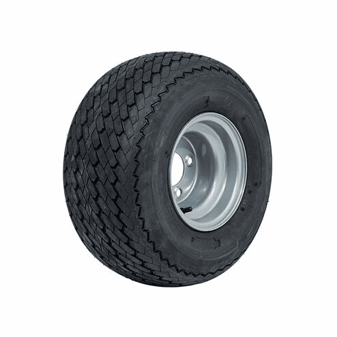 8"  GTW Topspin Tire & Silver Steel Wheel Assembly
