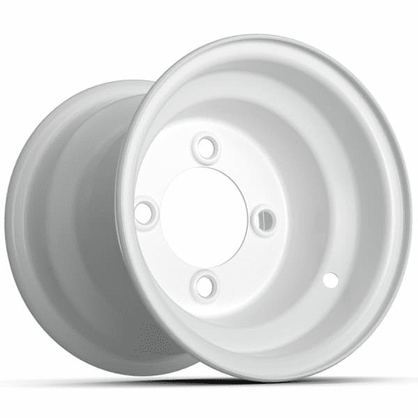 8"  GTW White Steel Wheel (Centered)