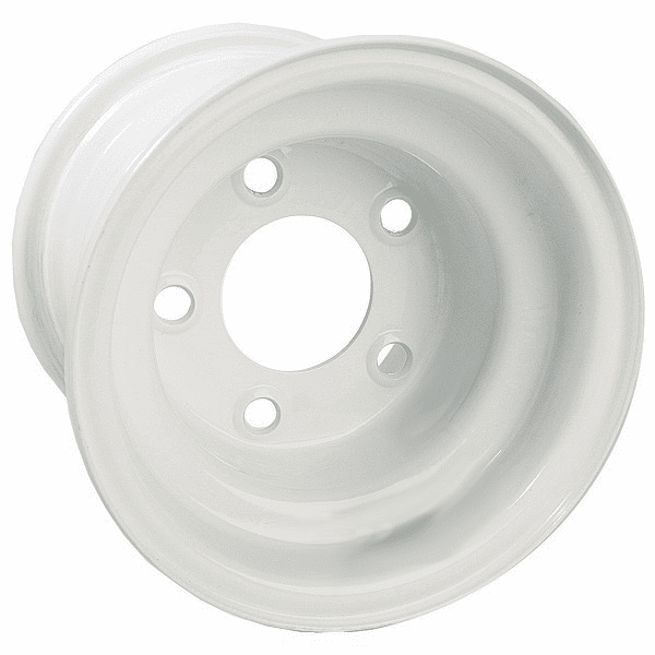 8"  GTW White Steel Wheel (Centered - 5 Hole)