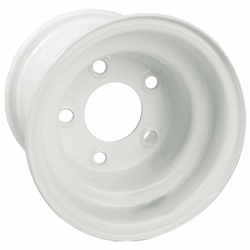 8"  GTW White Steel Wheel (Centered - 5 Hole)