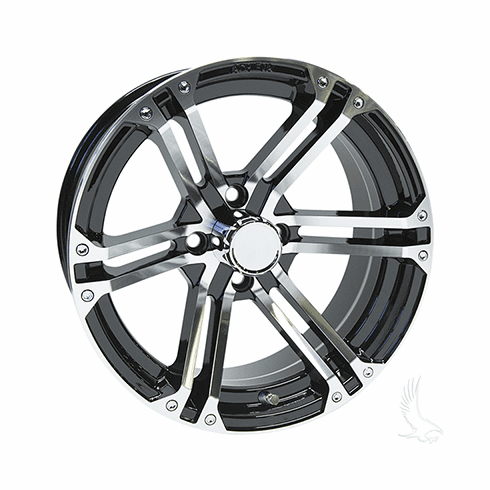 AC568, Machined Gloss Black, 15 x 6 ET-25