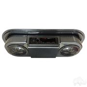 Assembled, Carbon Fiber Console w/Pyle Marine Receiver, Pyle Speakers, & Antenna