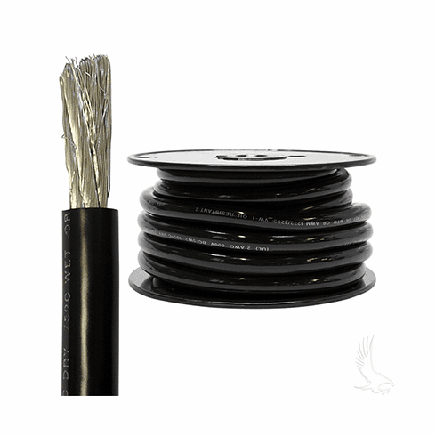 Battery Cable, 2 Gauge, 25 Foot