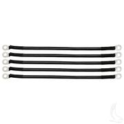 Battery Cable, BAG OF 5, 12" 4 Gauge black