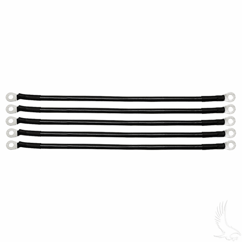 Battery Cable, BAG OF 5, 14" 4 Gauge Black