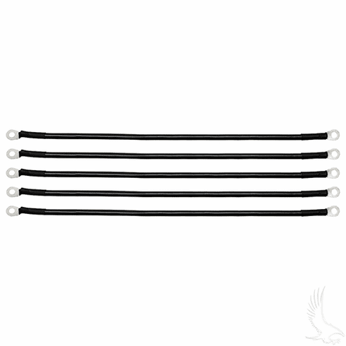 Battery Cable, BAG OF 5, 18" 4 Gauge Black