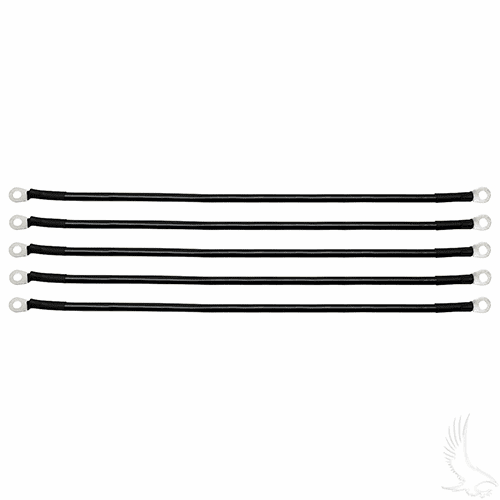 Battery Cable, BAG OF 5, 18" 4 Gauge Black