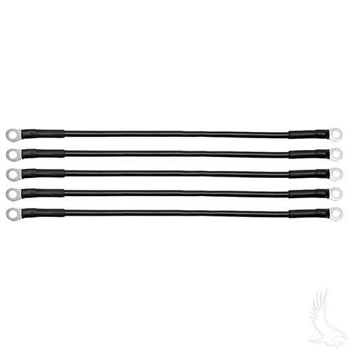 Battery Cable, PACK OF 5, 14" 6 Gauge Black