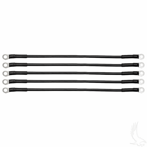 Battery Cable, PACK OF 5, 14" 6 Gauge Black