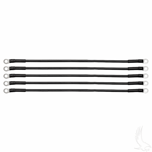 Battery Cable, PACK OF 5, 16" 6 Gauge Black