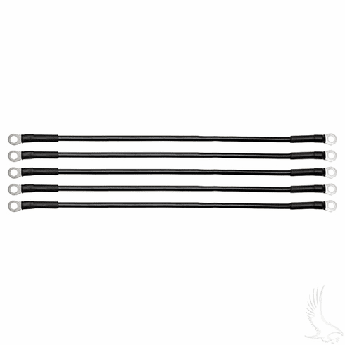 Battery Cable, PACK OF 5, 16" 6 Gauge Black
