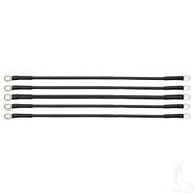 Battery Cable, PACK OF 5, 16" 6 Gauge Black