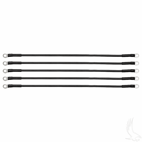 Battery Cable, PACK OF 5, 18" 6 Gauge Black