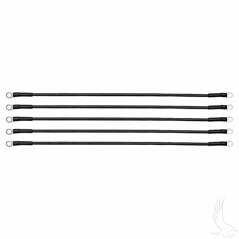 Battery Cable, PACK OF 5, 21" 6 Gauge Black
