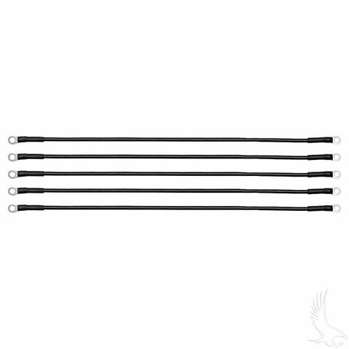 Battery Cable, PACK OF 5, 23" 6 Gauge Black