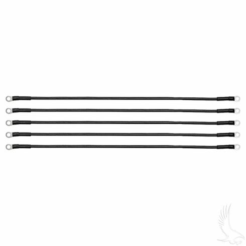 Battery Cable, PACK OF 5, 23" 6 Gauge Black