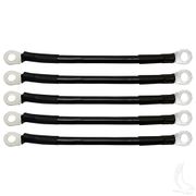 Battery Cable, PACK OF 5, 7" 4 Gauge Black