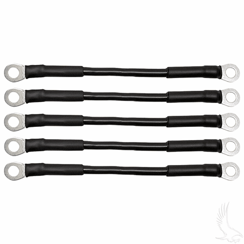 Battery Cable, PACK OF 5, 7" 6 Gauge Black