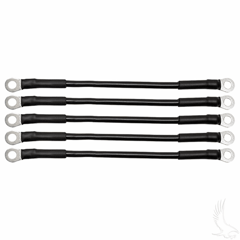 Battery Cable, PACK OF 5, 9" 6 Gauge Black