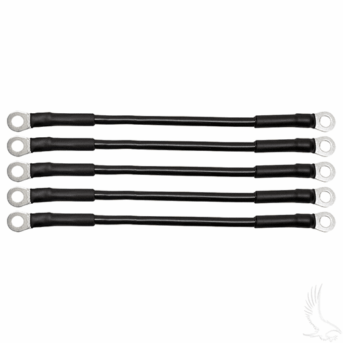 Battery Cable, PACK OF 5, 9" 6 Gauge Black
