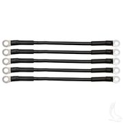 Battery Cable, PACK OF 5, 9" 6 Gauge Black