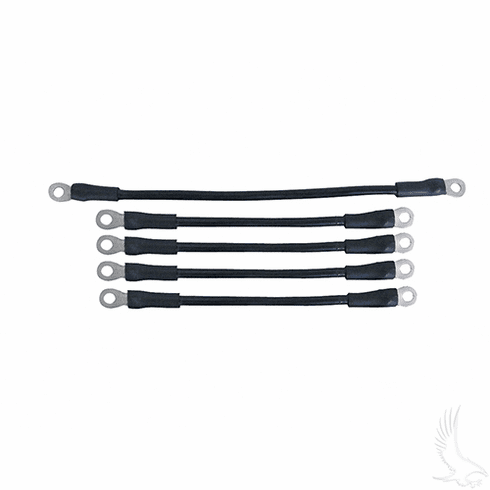 Battery Cable SET, Includes (1) 12" (4) 7" 4 gauge, E-Z-Go Med/TXT 94+