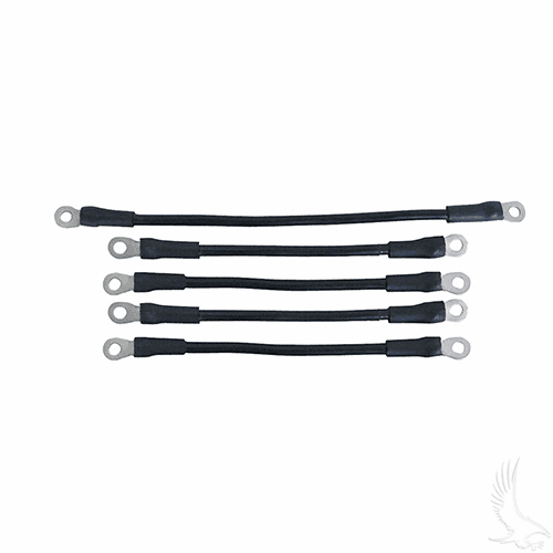 Battery Cable SET, Includes (1) 12" (4) 7" 6 gauge, E-Z-Go Med/TXT 94+
