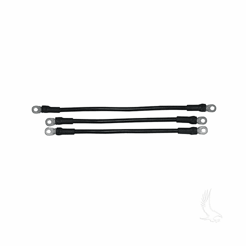 Battery Cable SET, Includes (1) 16" (2) 12" 4 gauge with 12V Batteries, Yamaha Drive