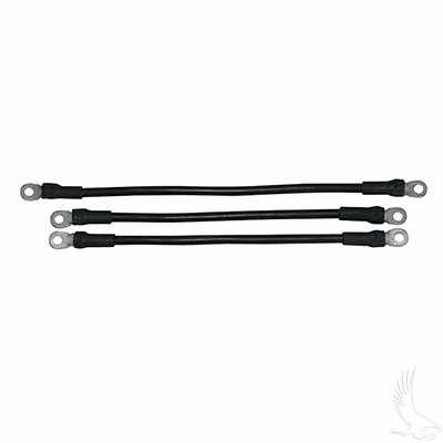Battery Cable SET, Includes (1) 16" (2) 12" 4 gauge with 12V Batteries, Yamaha Drive