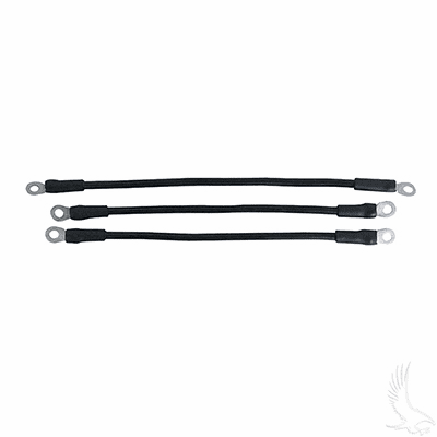 Battery Cable SET, Includes (1) 16" (2) 12" 6 gauge with 12V Batteries, Yamaha Drive