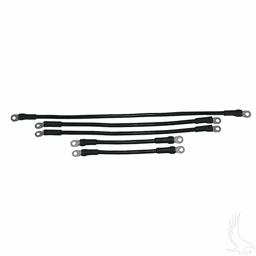 Battery Cable SET, Includes (1) 21" (2) 16" (2) 9" 4 gauge, E-Z-Go Marathon 94 & down