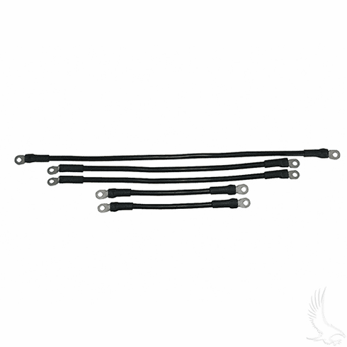 Battery Cable SET, Includes (1) 21" (2) 16" (2) 9" 4 gauge, E-Z-Go Marathon 94 & down