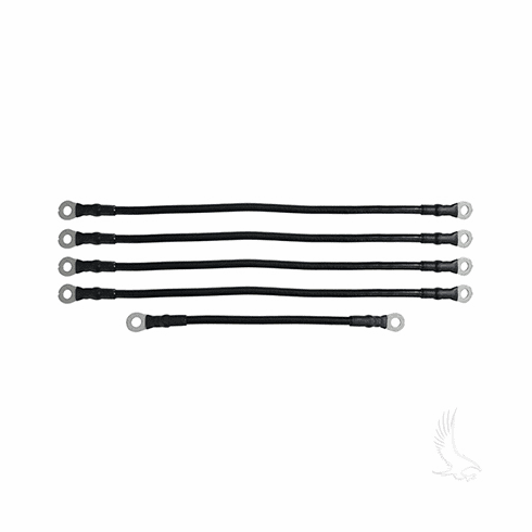 Battery Cable SET, Includes (1) 7" (4) 14" 4 gauge, E-Z-Go TXT 48V
