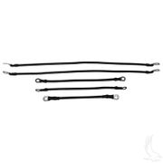 Battery Cable SET, Includes (2) 21" (2) 12" (1) 9" 6 gauge, Club Car Tempo, Onward, Prec w/ 8V Batt