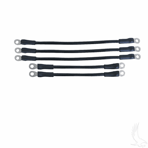 Battery Cable SET, Includes (3) 12" (2) 9" 4 gauge, Yamaha G14/G16 36V 94+