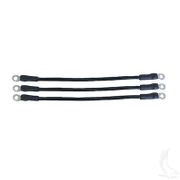 Battery Cable SET, Includes (3) 14" 4 gauge, Club Car DS w/ 12V Batteries