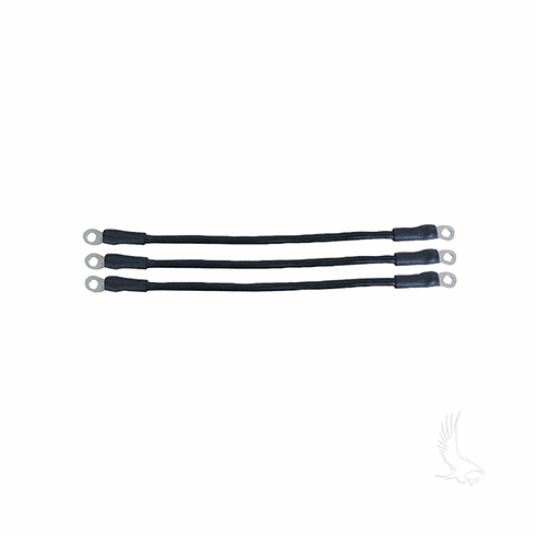 Battery Cable SET, Includes (3) 14" 6 gauge, Club Car DS w/ 12V Batteries