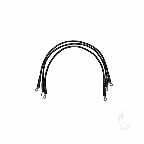 Battery Cable SET, Includes (3) 26" 6 Gauge, Club Car Precedent, 12V Batteries