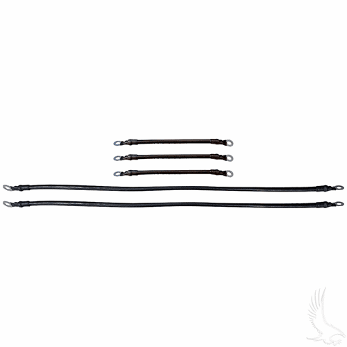 Battery Cable SET, Includes (3) 9" and  (2) 26" 4 gauge, Yamaha Drive w/ 8V Batteries
