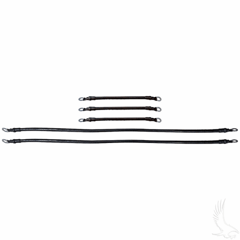 Battery Cable SET, Includes (3) 9" and  (2) 26" 4 gauge, Yamaha Drive w/ 8V Batteries