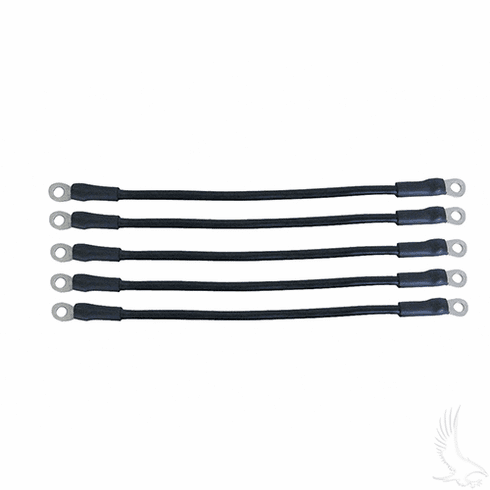 Battery Cable SET, Includes (5) 12" 4 gauge, Club Car 36V 81+, Yamaha G2/G8/G9 36V 85-94